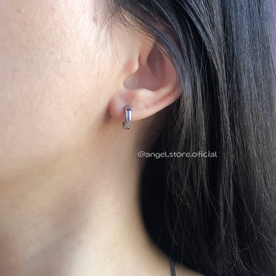 Brinco Argolinha Redonda Lisa 8MM