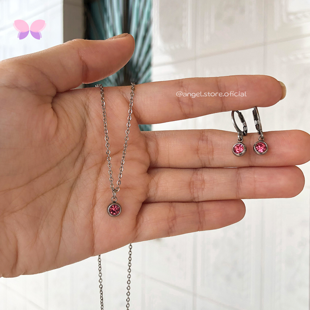 CONJUNTO PONTO DE LUZ ROSA