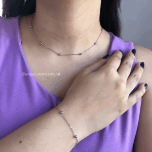 CONJUNTO CORRENTE DE MINI BOLINHAS ELO BASICO