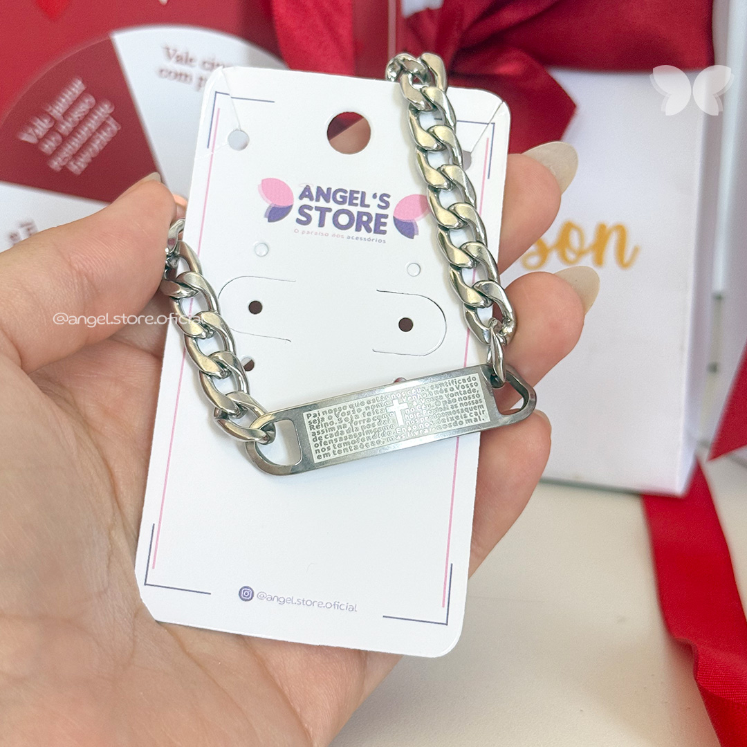 PULSEIRA GRUMET PAI NOSSO PLAQUINHA