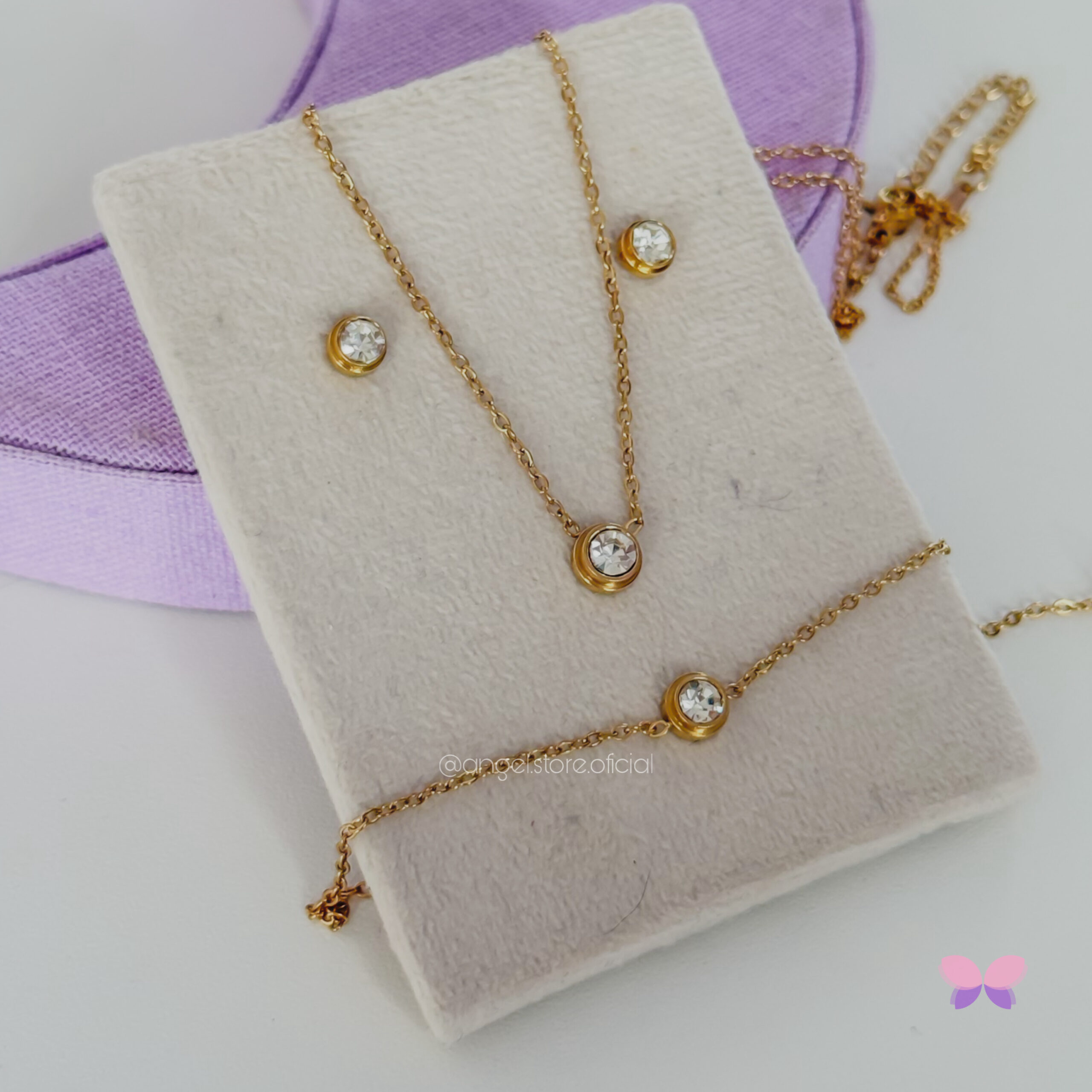 CONJUNTO PONTO DE LUZ DOURADO