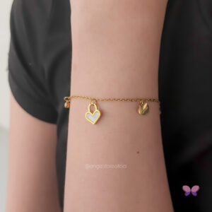 PULSEIRA CADEADO LOVE DOURADO